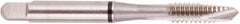 Regal Cutting Tools - M7x1.00 Metric, 3 Flute, Bright Finish, High Speed Steel Spiral Point Tap - Plug Chamfer, Right Hand Thread, 6H Class of Fit, Series Triple Crown - Exact Industrial Supply