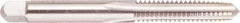 Regal Cutting Tools - #8-32 UNC 2B 4 Flute Bright Finish High Speed Steel Straight Flute Standard Hand Tap - Taper, Left Hand Thread, 2-1/8" OAL, 3/4" Thread Length, H3 Limit, Oversize - Exact Industrial Supply