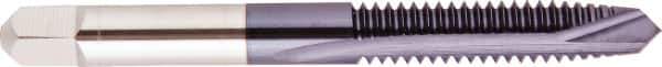 Regal Cutting Tools - 1/4-20 UNF, 3 Flute, AlTiN Finish, High Speed Steel Spiral Point Tap - Plug Chamfer, Right Hand Thread, 2-1/2" OAL, 1" Thread Length, 0.255" Shank Diam, 3B Class of Fit - Exact Industrial Supply