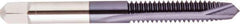 Regal Cutting Tools - 1/4-20 UNF, 3 Flute, AlTiN Finish, High Speed Steel Spiral Point Tap - Plug Chamfer, Right Hand Thread, 2-1/2" OAL, 1" Thread Length, 0.255" Shank Diam, 3B Class of Fit - Exact Industrial Supply