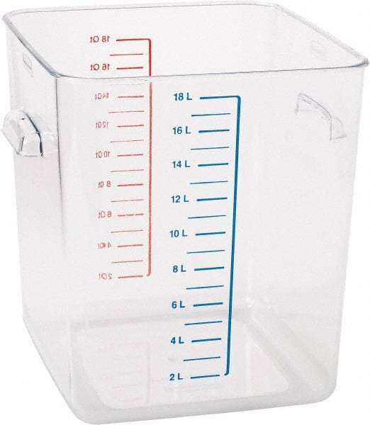 Rubbermaid - Rectangular, Clear Polycarbonate Food Storage Container - 11.9" High x 10-1/2" Wide x 11.3" Long - Industrial Tool & Supply