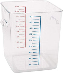 Rubbermaid - Rectangular, Clear Polycarbonate Food Storage Container - 11.9" High x 10-1/2" Wide x 11.3" Long - Industrial Tool & Supply