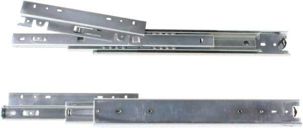Knape & Vogt - 14" Slide Length, 14" Travel Length, Steel Drawer Slide - 9-1/2" Wide, 3-1/2" High, 200 Lb Capacity at Full Extension, Zinc Finish - Industrial Tool & Supply