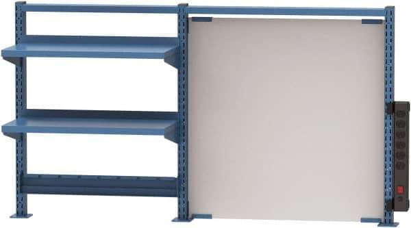 Lista - Steel Workbench & Workstation Riser Combination - 30" High, Use with 72" Long Workbenches - Industrial Tool & Supply
