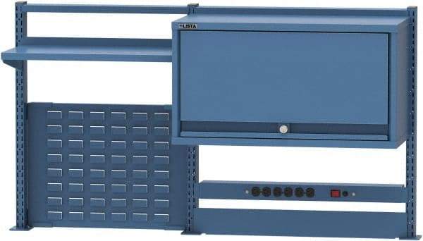 Lista - Steel Workbench & Workstation Riser Combination - 30" High, Use with 60" Long Workbenches - Industrial Tool & Supply