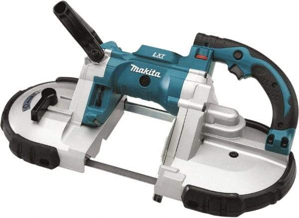 Makita - 18 Volt, 44-7/8" Blade, 530 SFPM Cordless Portable Bandsaw - 4-3/4" (Round) & 4-3/4 x 4-3/4" (Rectangle) Cutting Capacity, Lithium-Ion Battery Not Included - Industrial Tool & Supply