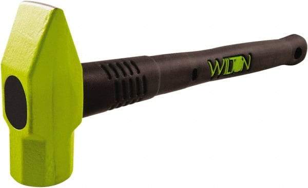 Wilton - 3 Lb Head Drop Forged Steel Ball Pein Hammer - Steel Handle with Grip, 16" OAL, Steel Rods Throughout for Added Strength - Industrial Tool & Supply