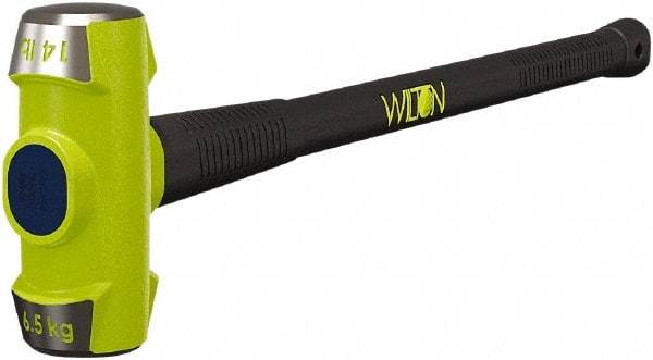 Wilton - 14 Lb Head, 36" Long Sledge Hammer - Steel Head, Steel Handle with Grip - Industrial Tool & Supply