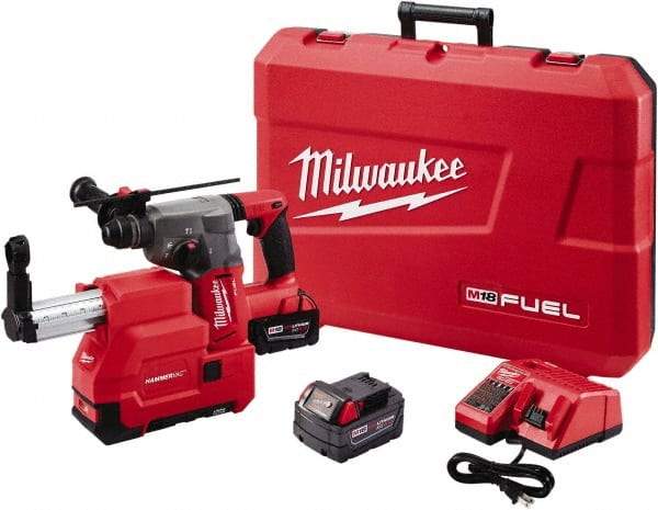 Milwaukee Tool - 18 Volt 1" SDS Plus Chuck Cordless Rotary Hammer - 0 to 4,900 BPM, 0 to 1,400 RPM, Reversible - Industrial Tool & Supply