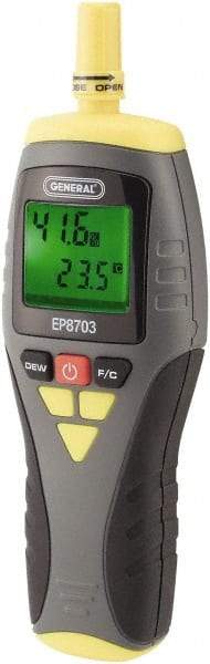 General - 14 to 122°F, 0 to 99.9% Humidity Range, Thermo-Hygrometer - Industrial Tool & Supply