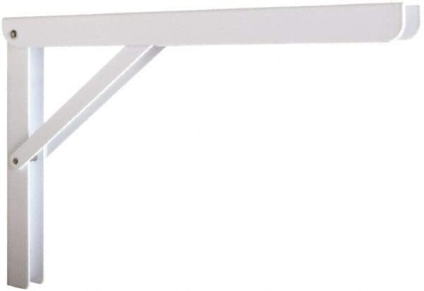 Knape & Vogt - 750 Lb Capacity, Epoxy Coated, Adjustable L Bracket - 12" Long, 10" High, 7" Wide - Industrial Tool & Supply