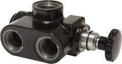 Parker - 30 GPM 3/4 Inlet Cast Iron Hydraulic Control Valve - 1-1/16 - 12 Thread, 3,000 psi, 4" Wide x 6.62" Long - Industrial Tool & Supply