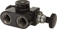 Parker - 20 GPM 5/8 Inlet Cast Iron Hydraulic Control Valve - 7/8-14 Thread, 3,000 psi, 3.31" Wide x 5.79" Long - Industrial Tool & Supply