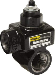 Parker - 25 GPM 5/8 Inlet Cast Iron Hydraulic Control Valve - 7/8-14 Thread, 5,000 psi, 2.24" Wide x 4.26" Long - Industrial Tool & Supply