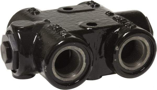 Parker - 25 GPM 5/8 Inlet Cast Iron Hydraulic Control Valve - 7/8-14 Thread, 3,000 psi, 1.78" Wide x 5.31" Long - Industrial Tool & Supply