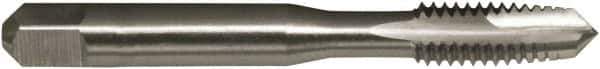 Vermont Tap & Die - 3/8-24 UNF, 3 Flute, Bright Finish, High Speed Steel Spiral Point Tap - Plug Chamfer, Right Hand Thread, 2-15/16" OAL, 3/4" Thread Length, 9.68mm Shank Diam, 2/3B Class of Fit, Series 3112HD - Exact Industrial Supply