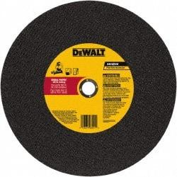 DeWALT - 20" 24 Grit Aluminum Oxide Cutoff Wheel - 0.188" Thick, 1" Arbor, 3,000 Max RPM, Use with Stationary Tools - Industrial Tool & Supply
