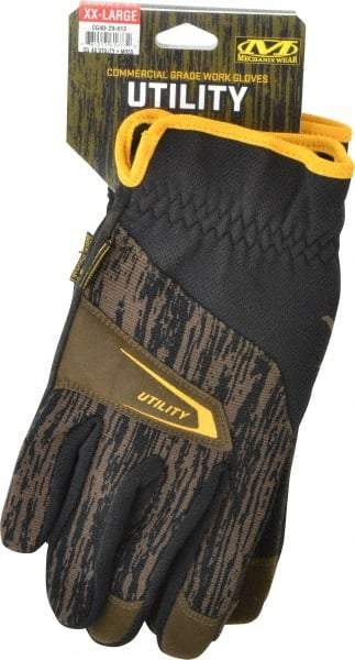 Mechanix Wear - Size 2XL (12) Synthetic Leather/Spandex/Lycra/Material 4X General Protection Work Gloves - For Mechanic's & Lifting, Uncoated, Slip-On Cuff, Full Fingered, Moss, Paired - Industrial Tool & Supply