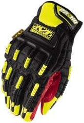 Mechanix Wear - Size XL (11) Synthetic Leather/Spandex/Lycra/TPR General Protection Work Gloves - For Mechanic's & Lifting, Uncoated, Hook & Loop Cuff, Full Fingered, Yellow, Paired - Industrial Tool & Supply