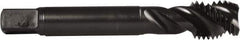 DORMER - M16x2.00 Metric Coarse 3 Flute 6H Modified Bottoming Spiral Flute Tap - Powdered Metal, Oxide Finish, 3-13/16" OAL, Right Hand Flute, Right Hand Thread, Series E008 - Industrial Tool & Supply