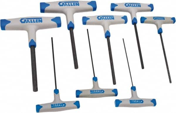 Allen - 8 Piece T-Handle Hex Key Set - Industrial Tool & Supply