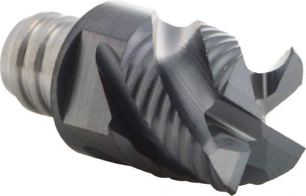 Iscar - MM ERS Grade IC908 Carbide End Milling Tip Insert - TiAlN Finish, 4 Flutes, 12.7mm Cutting Diam, 9.5mm Depth of Cut, 16.5mm Extension, 45° Helix - Industrial Tool & Supply