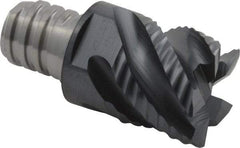 Iscar - MM ERS Grade IC908 Carbide End Milling Tip Insert - TiAlN Finish, 5 Flutes, 5/8" Cutting Diam, 0.47" Depth of Cut, 0.8" Extension, 45° Helix - Industrial Tool & Supply