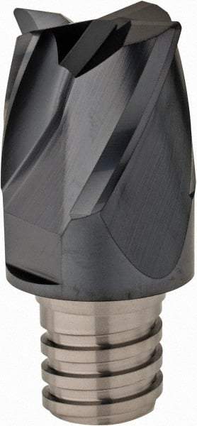 Iscar - MM EC Grade IC908 Carbide End Milling Tip Insert - TiAlN Finish, 4 Flutes, 3/4" Cutting Diam, 0.62" Depth of Cut, 1" Extension, 0.03" Cnr Rad, 30° Helix - Industrial Tool & Supply