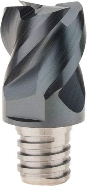 Iscar - MM EC Grade IC908 Carbide End Milling Tip Insert - TiAlN Finish, 4 Flutes, 3/4" Cutting Diam, 0.62" Depth of Cut, 1" Extension, 45° Helix - Industrial Tool & Supply