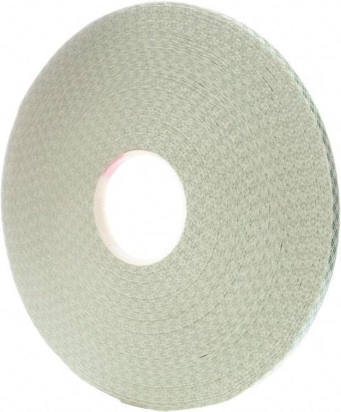 3M - 1/2" x 72 Yd Acrylic Adhesive Double Sided Tape - 31 mil Thick, Off-White, Foam Liner - Industrial Tool & Supply