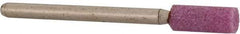 Made in USA - 3/16" Head Diam x 1/2" Thickness, W154, Cylinder End, Aluminum Oxide Mounted Point - Medium Grade - Industrial Tool & Supply