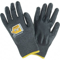 Value Collection - Size M, ANSI Cut Lvl A4, Puncture Lvl 4, Abrasion Lvl 4, Cut & Puncture Resistant Gloves - Palm Coated, Black - Industrial Tool & Supply