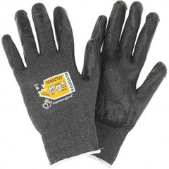 Value Collection - Size L, ANSI Cut Lvl A4, Puncture Lvl 4, Abrasion Lvl 4, Cut & Puncture Resistant Gloves - Palm Coated, Black - Industrial Tool & Supply