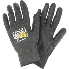 Value Collection - Size 2XL, ANSI Cut Lvl A4, Puncture Lvl 4, Abrasion Lvl 4, Cut & Puncture Resistant Gloves - Palm Coated, Black - Industrial Tool & Supply