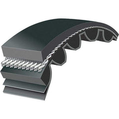 Bando - Section 8M, 1.181" Wide, 25" Outside Length, Timing Belt - Neoprene Rubber, Black, Classic Cogged - Industrial Tool & Supply