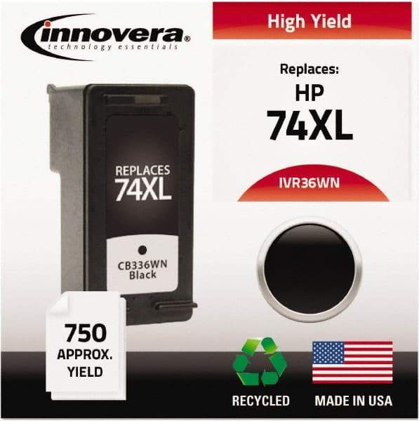 innovera - Black Inkjet Printer Cartridge - Use with HP Deskjet D4260, D4360, Officejet J5750, J5780, J6480, Photosmart C4240, C4250, C4280, C4350, C4380, C4385, C4480, C4580, C5240, C5250, C5280, C5580, D5345, D5360 - Industrial Tool & Supply