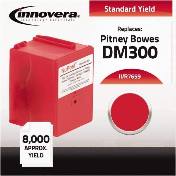 innovera - Red Ink Cartridge - Use with Pitney Bowes DM300C, DM400C, DM450C, DM475C - Industrial Tool & Supply