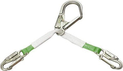 Miller - 2.92' Long, 310 Lb Capacity, 1 Leg Locking Snap Hook Harness Positioning/Restraint Lanyard - 1-1/2" Diam, Polyester Webbing, Locking Snap Hook Anchorage Connection - Industrial Tool & Supply