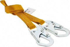 Miller - 4' Long, 310 Lb Capacity, 1 Leg Locking Snap Hook Harness Lanyard - 1-1/2" Diam, Polyester, Locking Snap Hook Anchorage Connection - Industrial Tool & Supply