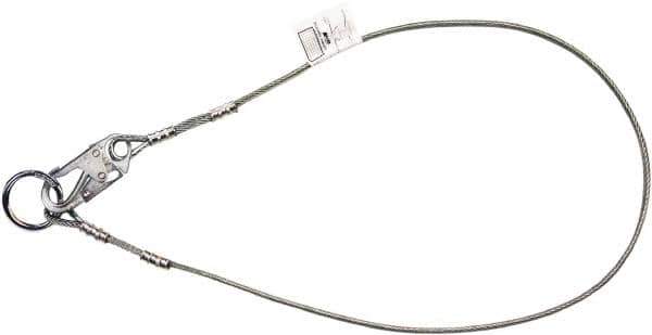 Miller - 6' Long, 3" Eye Length, O-Ring Cable Sling - 5,000 Lb Capacity, Steel & Vinyl Coated Wire Rope - Industrial Tool & Supply