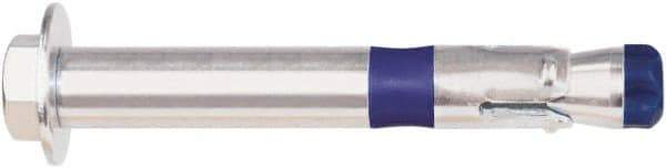 Powers Fasteners - 3/4" Diam, 3/4" Drill, 5-1/4" OAL, 2-3/4" Min Embedment Sleeve Concrete Anchor - Carbon Steel, Zinc-Plated Finish, Hex Head, Hex Drive - Industrial Tool & Supply