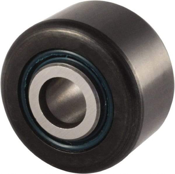 RBC Bearings - 5/16" Bore, 1-1/8" Roller Diam x 5/8" Roller Width, Carbon Steel Sealed Yoke Cam Follower - 3,000 Lb Dynamic Load Capacity, 0.6925" Overall Width - Industrial Tool & Supply