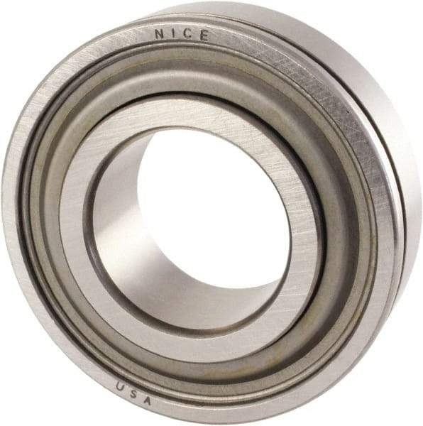 Nice - 1/2" Bore Diam, 1-3/4" OD, Double Seal Precision Ground Radial Ball Bearing - 5/8" Wide, 1 Row, Round Bore, 1,025 Lb Static Capacity, 2,595 Lb Dynamic Capacity - Industrial Tool & Supply