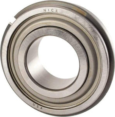 Nice - 3/4" Bore Diam, 1-3/4" OD, Double Seal Precision Ground Radial Ball Bearing - 5/8" Wide, 1 Row, Round Bore, 1,025 Lb Static Capacity, 2,595 Lb Dynamic Capacity - Industrial Tool & Supply