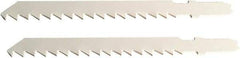 Disston - 3-1/8" Long, 6 Teeth per Inch, Carbon Steel Jig Saw Blade - Toothed Edge, 0.067" Thick, U-Shank, Raker Tooth Set - Industrial Tool & Supply