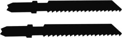 Disston - 2-3/4" Long, 14 Teeth per Inch, Carbon Steel Jig Saw Blade - Toothed Edge, 0.067" Thick, U-Shank, Raker Tooth Set - Industrial Tool & Supply