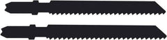 Disston - 2-3/4" Long, 10 Teeth per Inch, Carbon Steel Jig Saw Blade - Toothed Edge, 0.067" Thick, U-Shank, Raker Tooth Set - Industrial Tool & Supply