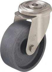 Blickle - 4" Diam x 1-3/16" Wide x 4-59/64" OAH Hollow Kingpin Mount Swivel Caster - Heat-Resistant Nylon, 330 Lb Capacity, Plain Bore Bearing, Hollow Kingpin Stem - Industrial Tool & Supply