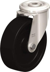 Blickle - 5" Diam x 1-37/64" Wide x 5-29/32" OAH Hollow Kingpin Mount Swivel Caster - Heat-Resistant Phenolic Resin, 330 Lb Capacity, Plain Bore Bearing, Hollow Kingpin Stem - Industrial Tool & Supply