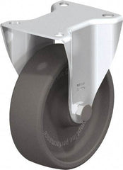 Blickle - 5" Diam x 1-9/16" Wide x 5-7/8" OAH Top Plate Mount Rigid Caster - Heat-Resistant Nylon, 660 Lb Capacity, Plain Bore Bearing, 3-15/16 x 3-3/8" Plate - Industrial Tool & Supply